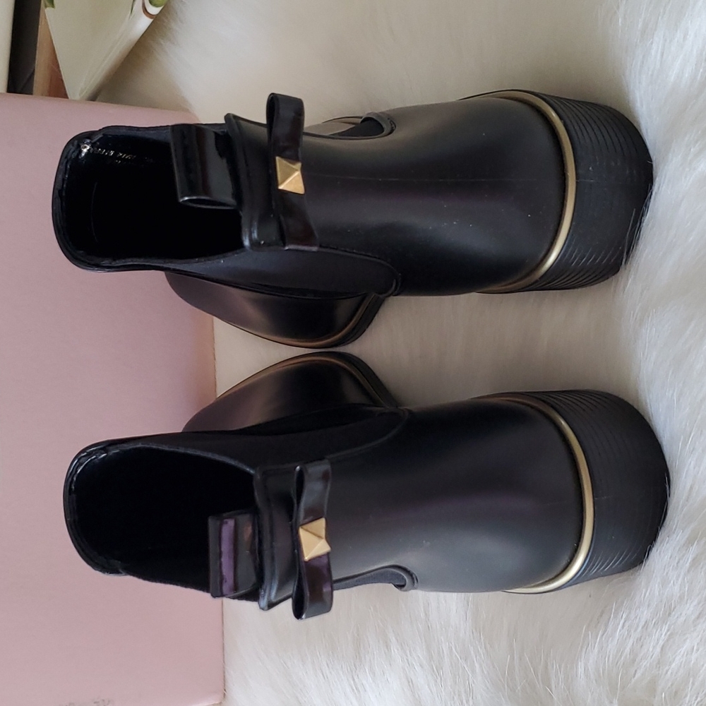 Katespade Carry Over Rainbootie Star Black Size 8B - Picture 8 of 9